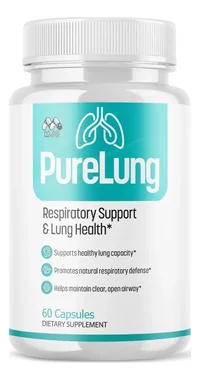 PureLung bottle of capsules (brand render)